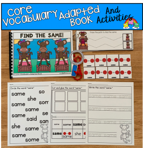 "Find The Same" Core Vocabulary Adapted Book And Activities