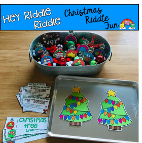"Hey Riddle Riddle" Christmas Riddles For The Sensory Bin