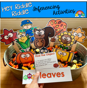 "Hey Riddle Riddle" Fall Riddles For The Sensory bin