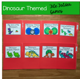 Dinosaur File Folder Games Mini-Bundle