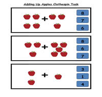 Adding Up Apples Clothespin Task Adding Up Apples Clothespin Task