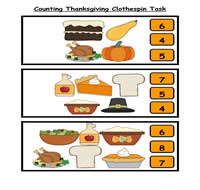 Counting Thanksgiving Clothespin Task Counting Thanksgiving Clothespin Task