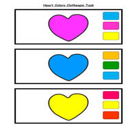 Heart Colors Clothespin Task Heart Colors Clothespin Task