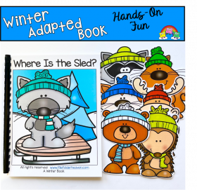 Winter Adapted Book: "Where Is The Sled?"