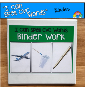 "I Can Spell CVC Words" Binder Work (Short E Words)