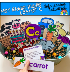 "Hey Riddle Riddle" Letter C Activities For The Sensory Bin