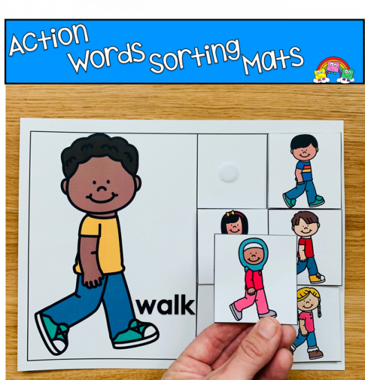 action words pictures printable