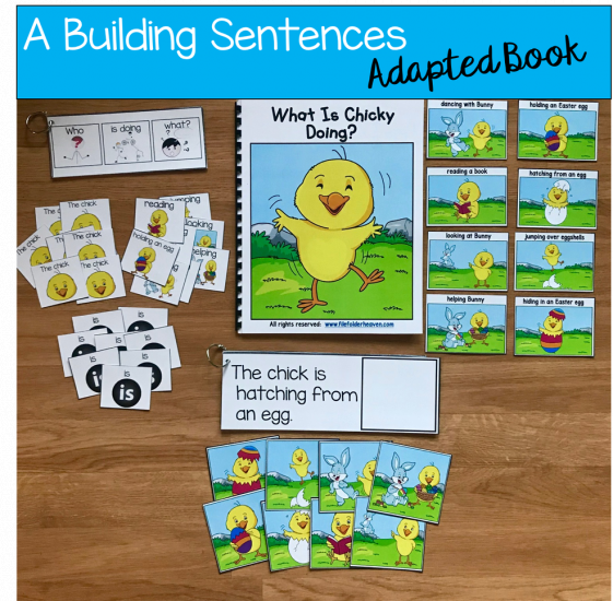 Chick Sentence Builder Book: \"What Is Chicky Doing?\"