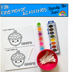Fall Fine Motor Q-Tip Painting Activities