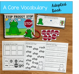 "Stop Froggy Stop!" (Working With Core Vocabulary)