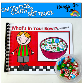 Christmas Mini-Erasers Count And Sort Book