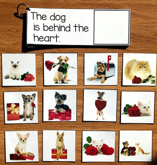 Valentine\'s Day Prepositions Activities w/Real Photos