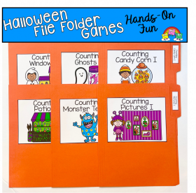 Halloween Counting File Folder Games