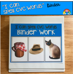 "I Can Spell CVC Words" Binder Work (Short A Words)