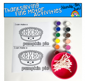 Thanksgiving Fine Motor Q-Tip Activities
