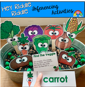 "Hey Riddle Riddle" Vegetable Activities for The Sensory Bin