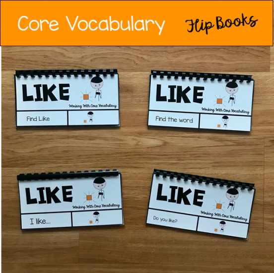 Core Vocabulary Flip Books \"Working With The Word Like\"