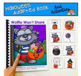 Halloween Adapted Book And Activities: "Wolfie Won't Share"