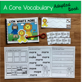 "Lion Wants More" (Working With Core Vocabulary)