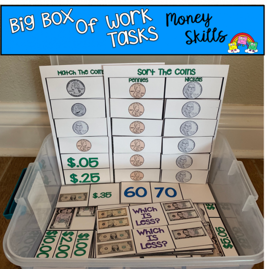 Big Box of Work Tasks: Money Skills Edition