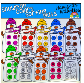 Snowman Colors Sorting Mats