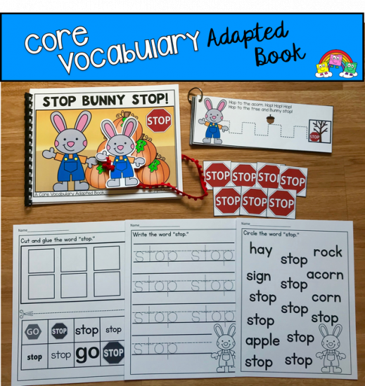 \"Stop Bunny Stop!\" (Working With Core Vocabulary)