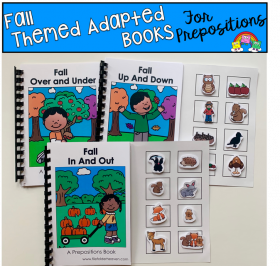 Fall Prepositions Adapted Books