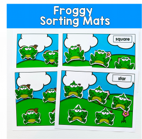 Froggy Shapes Sorting Mats
