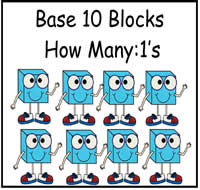 Base Ten Blocks: How Many 1's File Folder Game