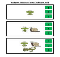 Counting Critters Clothespin Task