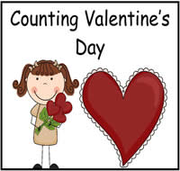 Counting Valentine\'s Day File Folder Game