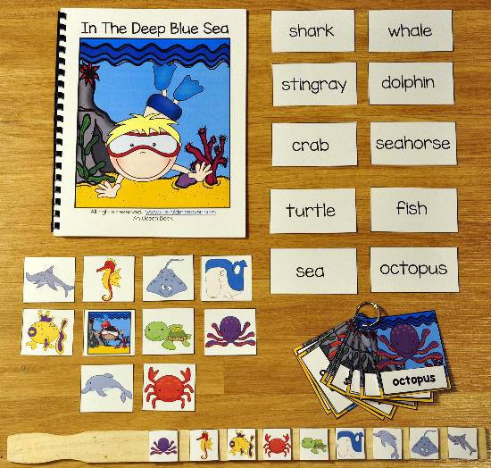 In the Deep Blue Sea Adapted Book 4.00 File Folder Games at File