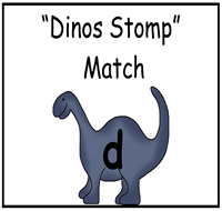 \"Dinos Stomp\" File Folder Game