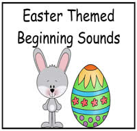 Easter Themed Beginning Sounds File Folder Game