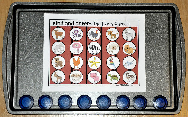 Farm Themed \"Find and Cover\" Cookie Sheet Activities Bundle