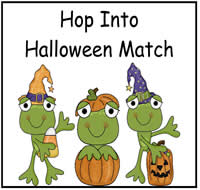 Hop Into Halloween Match File Folder Game