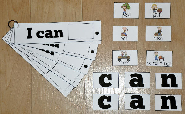 \"I Can Do Fall Things\" Sight Word Flipstrips