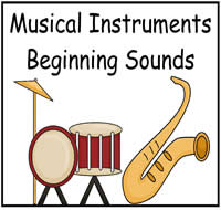 Musical Instruments Beginning Sounds File Folder Game - $1.00 : File ...