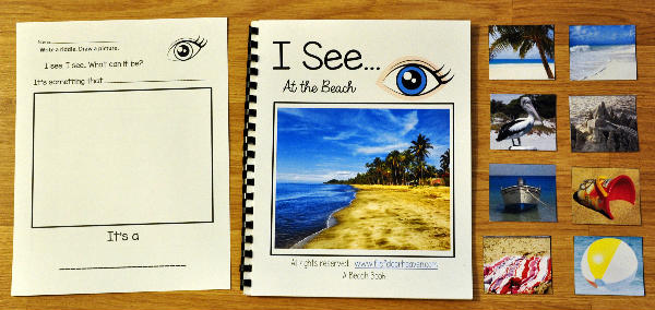 \"I See\" At the Beach Adapted Book (w/Real Photos)