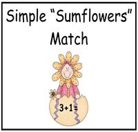 Simple \"Sumflowers\" File Folder Game