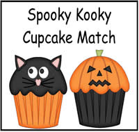 Spooky Kooky Cupcake Match File Folder Game