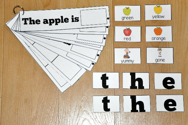 \"The Apple Is\" Sight Word Flip Strips