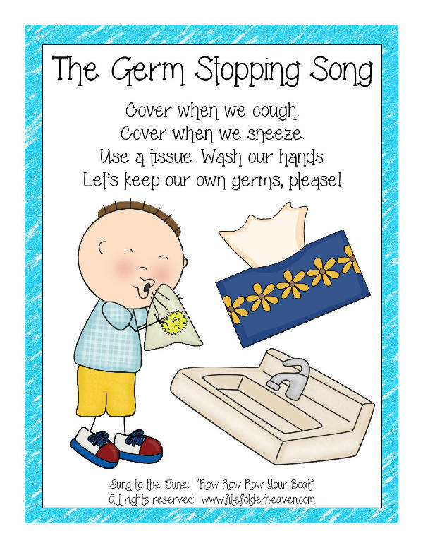 The Germ Stopping Song Classroom Poster - It's Free! : File Folder ...