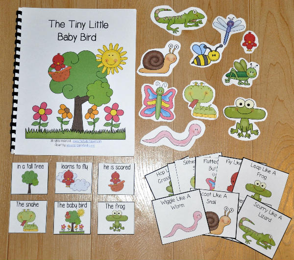 The Tiny Little Baby Bird w/Wh Questions - $3.00 : File Folder Games at ...