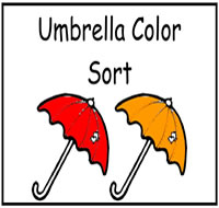 Umbrella Themed File Folder Games